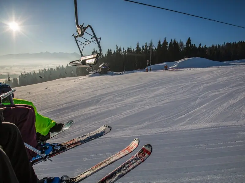View from the lift at Kotelnica Białczańska
